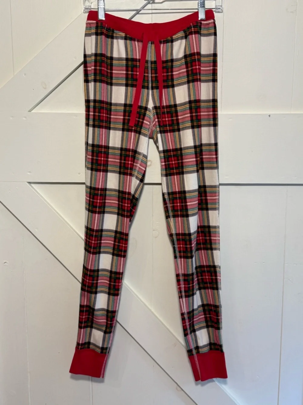 Hanna Andersson Adult‎ Small Christmas Plaid Organic Cotton Pajama Set